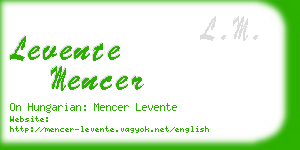 levente mencer business card
